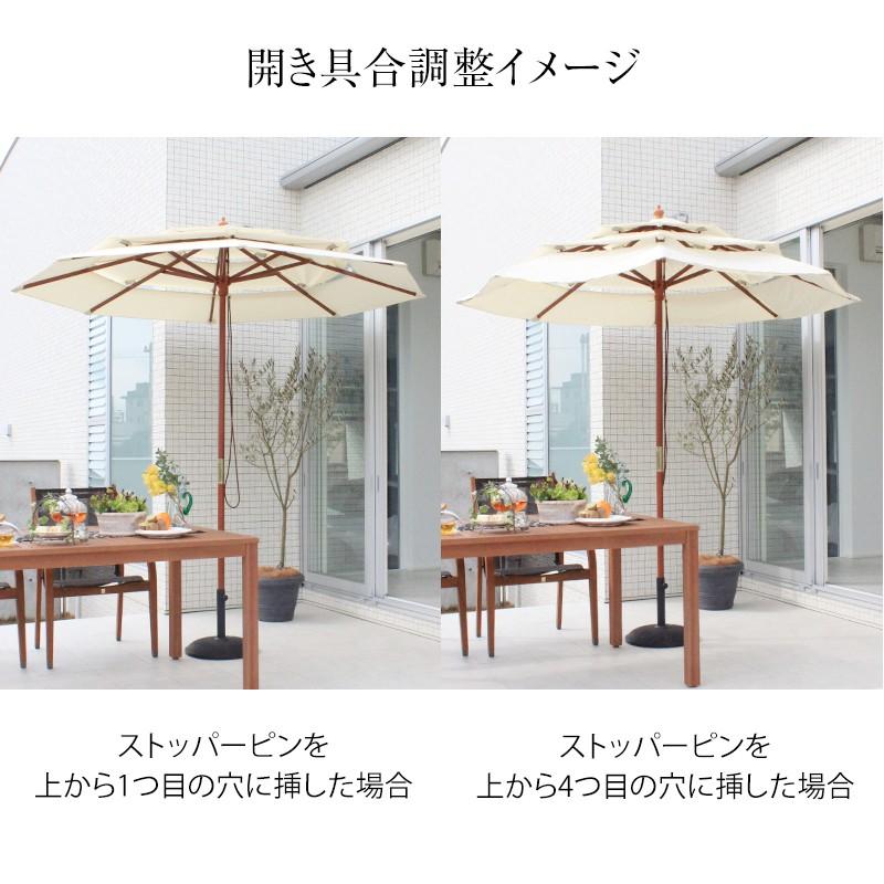 タカショー アウトレット パラソル 日よけ 遮光 紫外線 UV 影 三層 庭