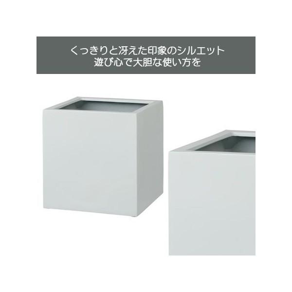タカショー Gaveria 鉢 プランター ポット ガーデニング 店舗 施設 菜園 寄せ植え / キューブポット エカール 小 ホワイト /小型の画像
