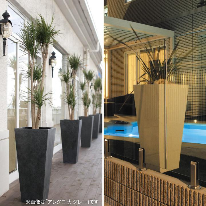 タカショー Gaveria 鉢 プランター ポット 大型 ガーデニング 店舗 施設 / ロングポット アレグロ 大 ホワイト /中型の画像