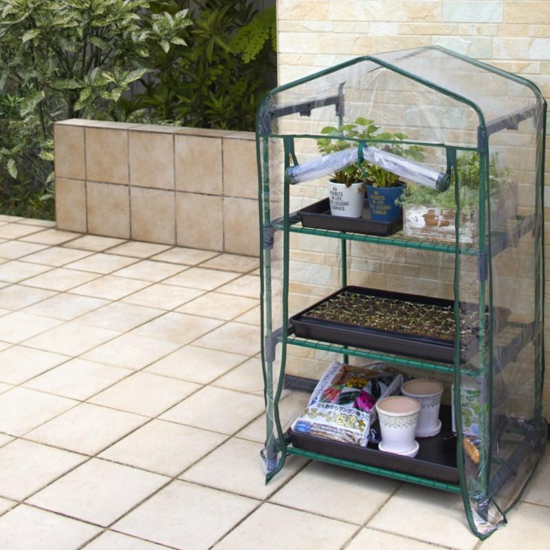 タカショー 爆買 ビニールハウス 家庭用 簡易 ビニール温室 3段 霜よけ