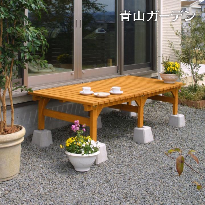 タカショー 縁台 デッキ 木製 縁側 踏み台 イス / ウッディーDX縁台