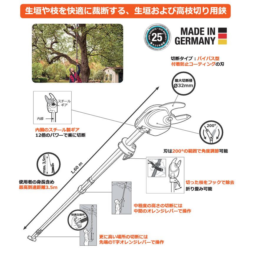 タカショー GARDENA ドイツ製 鋏 ハサミ 枝 ガルデナ / 高枝切りばさみ