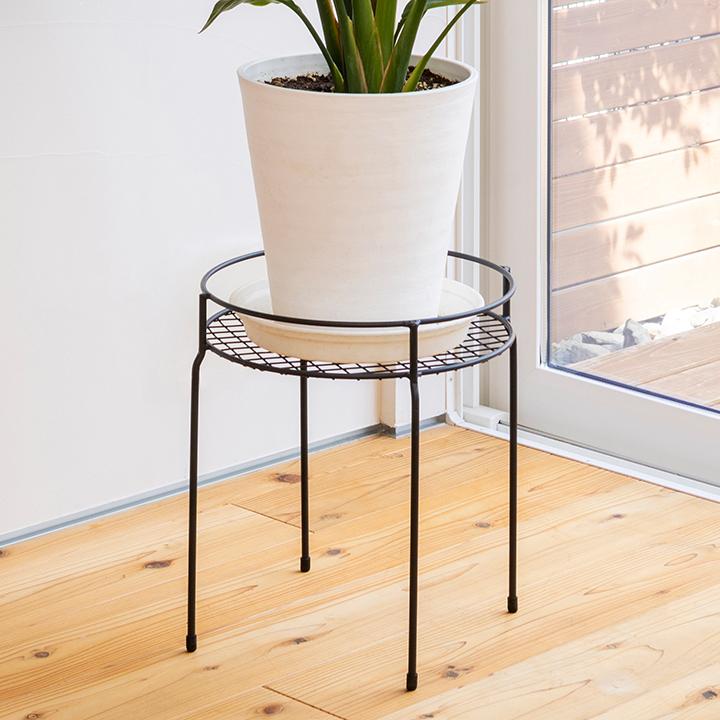 タカショー 花台 スタンド 鉢 プランタースタンド フラワースタンド ガーデニング おしゃれ 雑貨 / シンプルプラントスタンド ラウンド M /小型（Yahoo!・青山ガーデン ヤフー店）