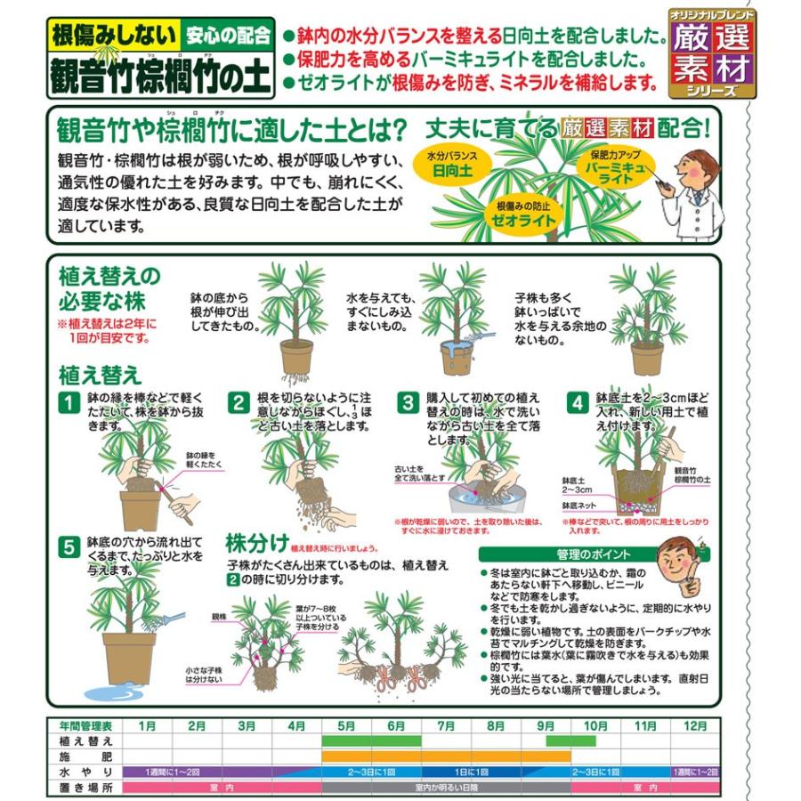 用土 観音竹 棕櫚竹 培養土 ガーデニング 園芸 観音竹 棕櫚竹の土 5l A 青山ガーデン Paypayモール店 通販 Paypayモール