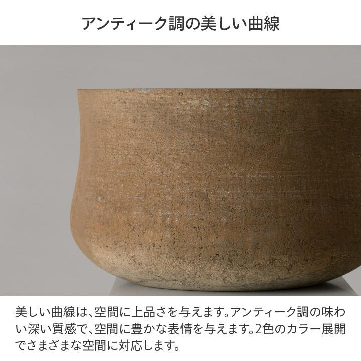 タカショー Gaveria 鉢 プランター ポット 大型 ガーデニング 店舗 施設 / アンターム 大 グレー ブラウン /小型の画像