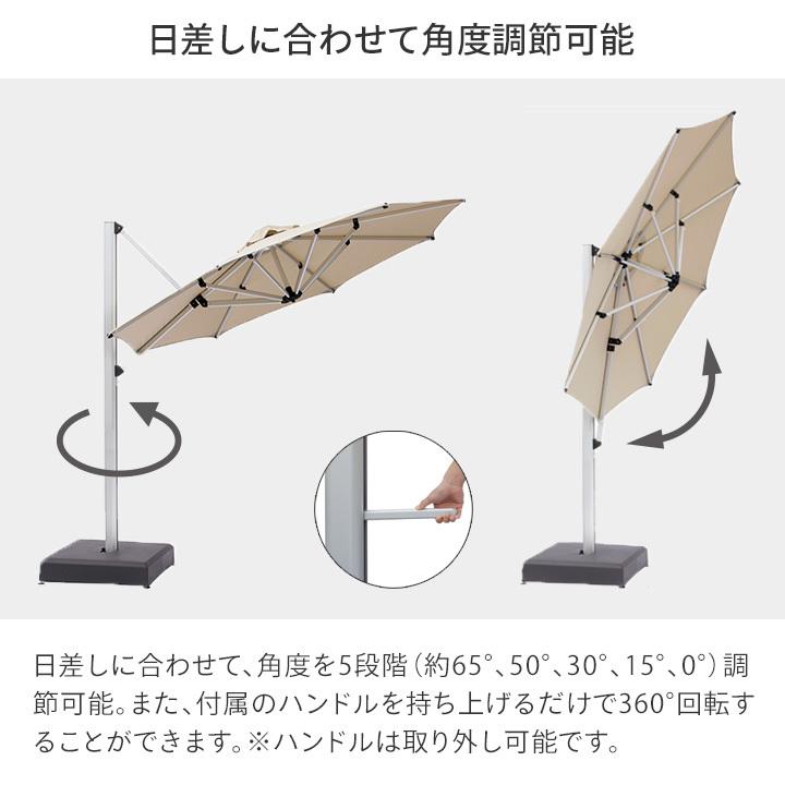タカショー パラソル 日よけ 遮光 紫外線 UV 影 自立 庭 ガーデン