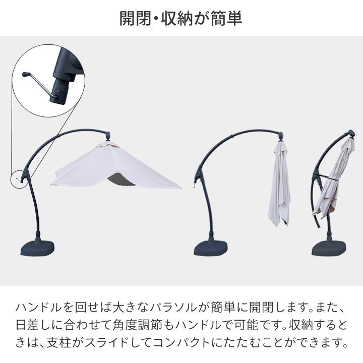 タカショー パラソル 日よけ 遮光 紫外線 UV 影 自立 庭 ガーデン