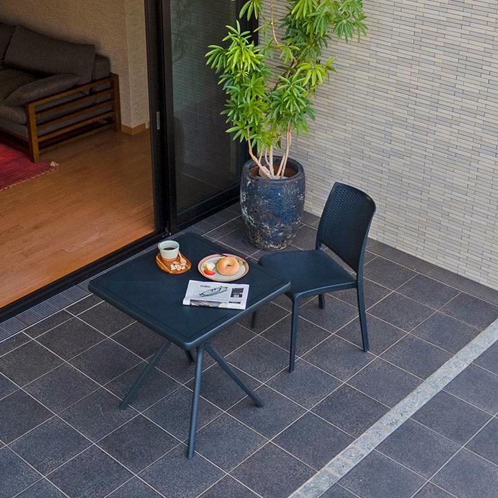 タカショー テーブル 机 屋外 プラスチック 庭 ガーデン / スクエア