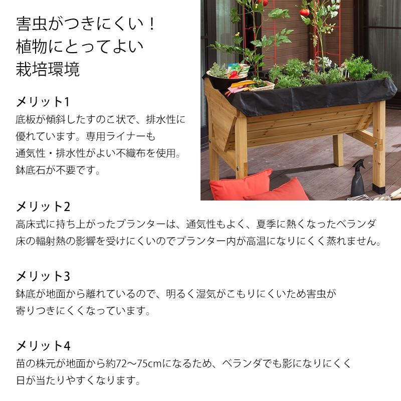 タカショー 鉢 プランター ベジトラグ 菜園 スタンド 木製