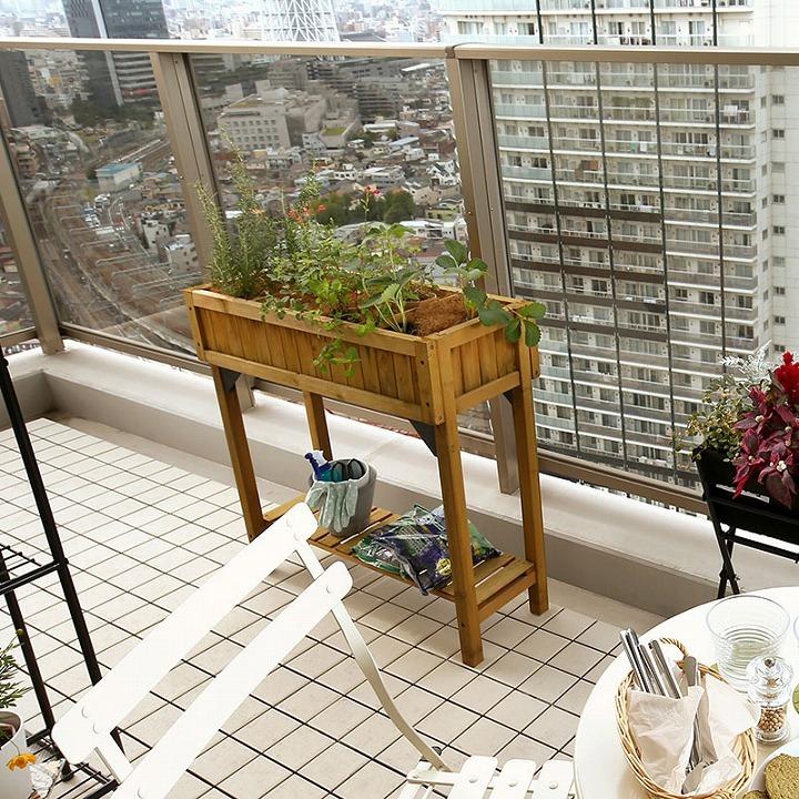 タカショー 鉢 プランター ベジトラグ 菜園 スタンド 木製