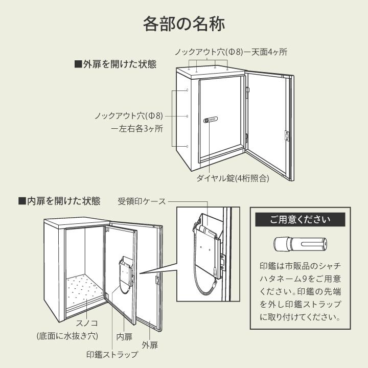 翔（月、水、金曜、荷物受け取り） タカショー 宅配BOX 留守 荷物 受け取り / 宅配ボックス De-BOX