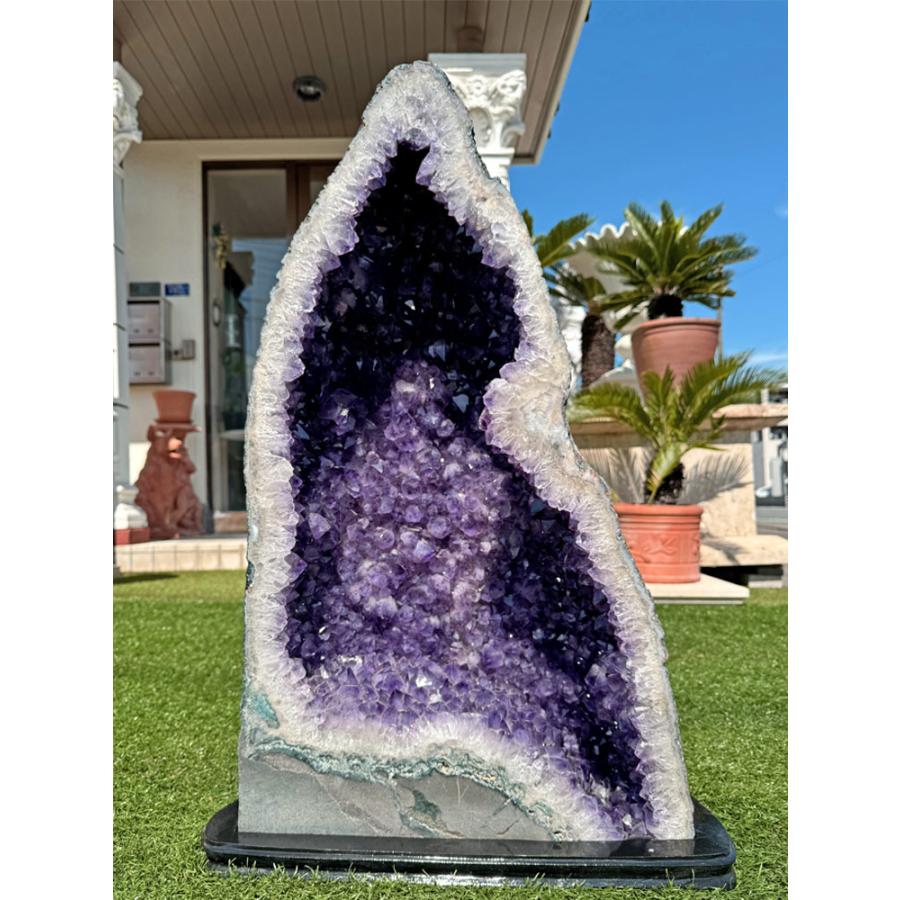 天然石 紫水晶 特大 アメジスト ドーム 原石 H81cm 送料無料