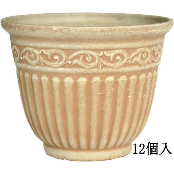 アンティーク調 レジンポット φ31cm H24.5cm お徳用12個入り 送料無料！ 植木鉢 陶土70％ フラワーポット 鉢カバー コンポート プランター AR3-30W