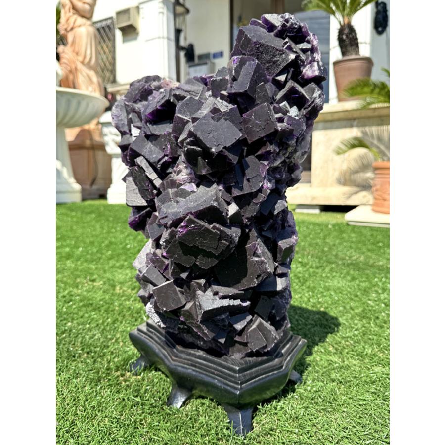 特大フローライト　竜爪台座　置物　蛍石　パワーストーン 特大フローライト 竜爪台座 置物 蛍石 パワーストーン