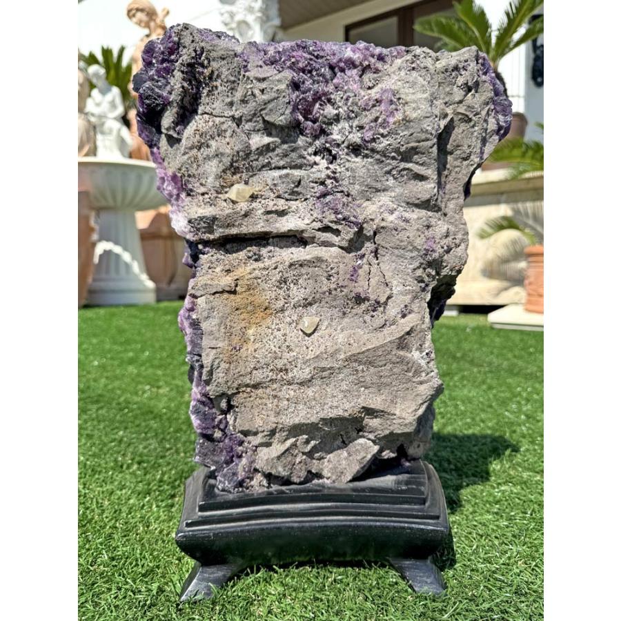 希少 特大 フローライト 蛍石 原石 H47cm 送料無料 台座付