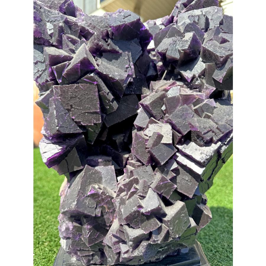 【厳選 稀少 】パープルフローライト クラスター　蛍石 鉱物  標本結晶　原石 54g】パープルフローライト クラスター 鉱物標本 フローライト