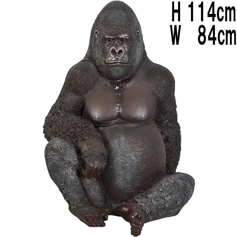 悠然たるゴリラ 実物大 大きい マウンテン ゴリラ 置物 アニマル