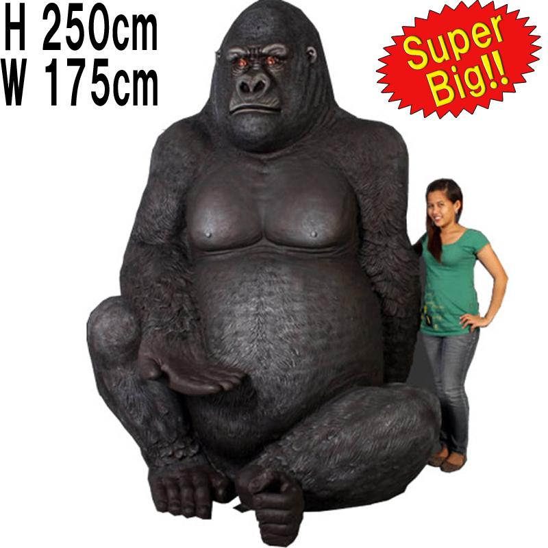 巨大 シルバーバックゴリラ 実物大 大きい マウンテンゴリラ 置物