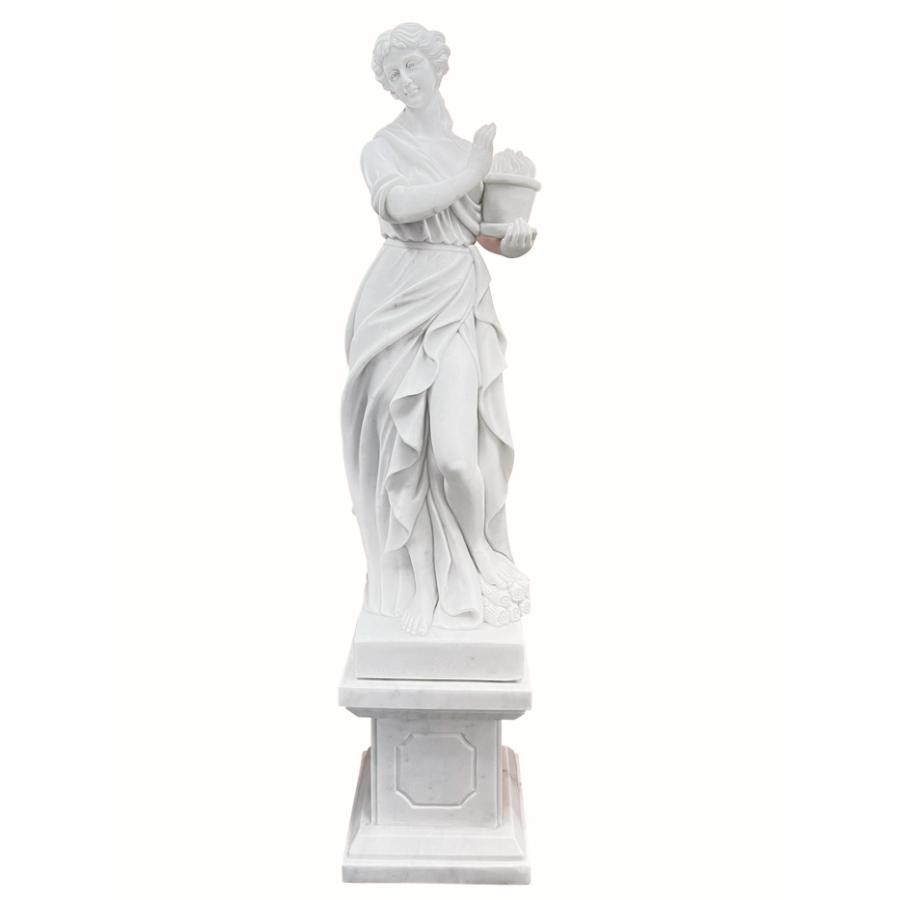 天然大理石彫刻 ぬくもりのヴィーナス (冬) H160cm 石像 女神 ビーナス