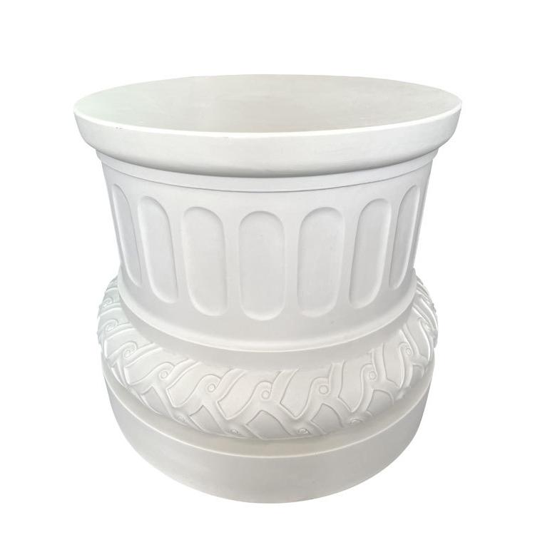 イタリア製 ラウンド 台座 飾り台 高さ約50cm ポール 石像 オブジェ