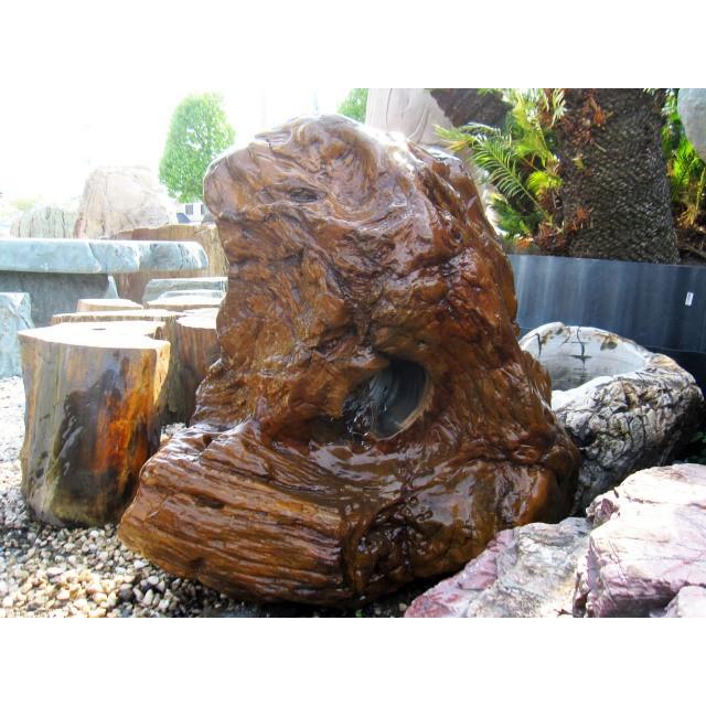 侘び寂び　アート　オブジェ　天然石　自然石　水石　庭石　飾り石　鑑賞石/虎石 楽天市場】つくばい 珪化木 木化石 手水鉢 水鉢 大きい 庭石