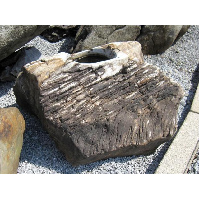 天然木化石 大型庭石 観賞石 オブジェ 90cm級 天然木化石 大型庭石