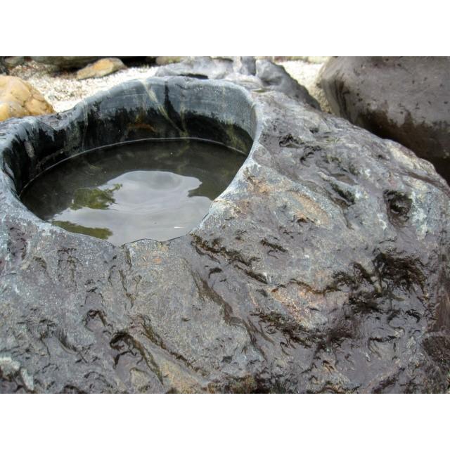 手水鉢 水鉢 たまり石 天然石 庭石 つくばい 溜まり石 景石 蹲 和風 庭園 石庭｜gardenart-masuki｜08