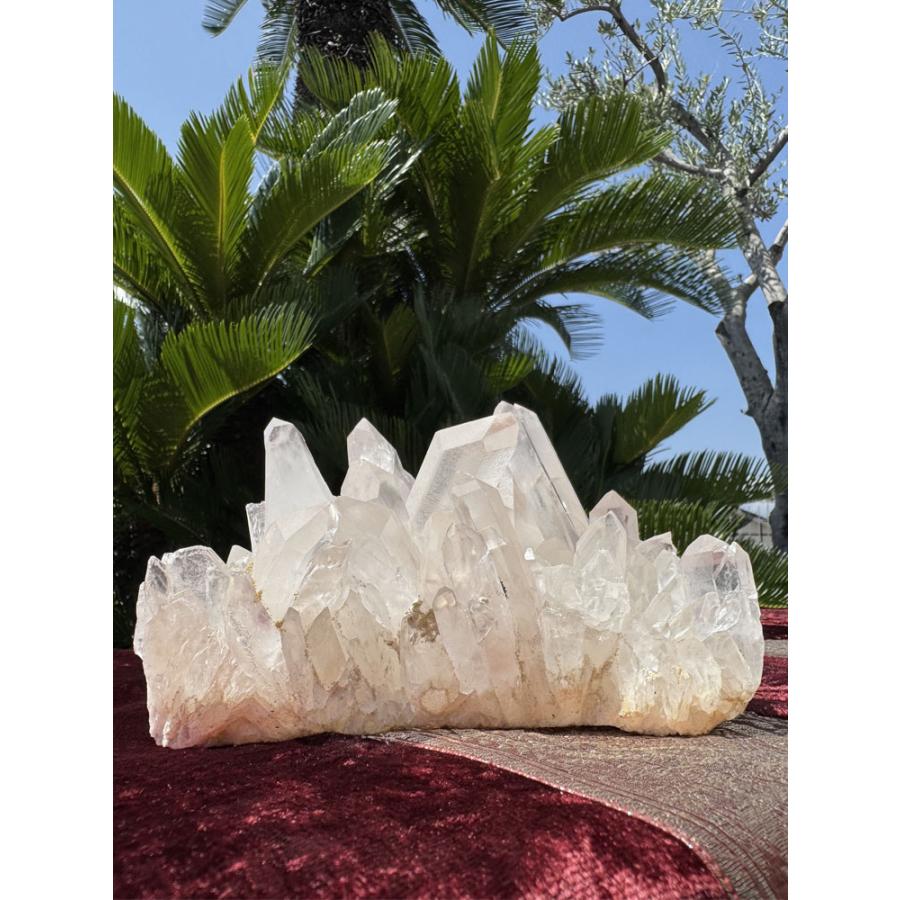 天然石 クラスター 大きめサイズ 水晶 クラスター (約3.52kg) 原石 ブラジル