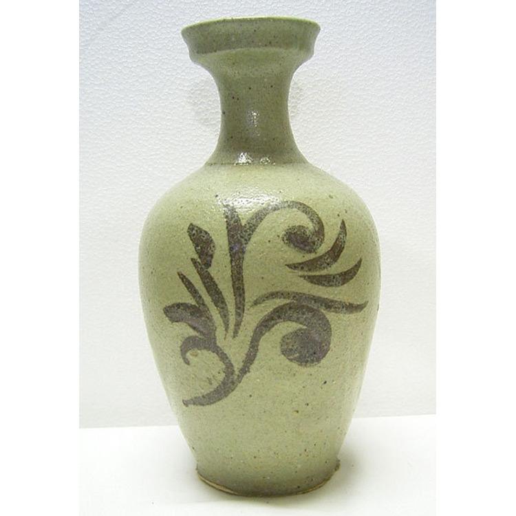 高麗青磁 鉄絵刷毛目壺 朝鮮 陶磁器 韓国 高さ28cm 美品 李朝 壺 美術