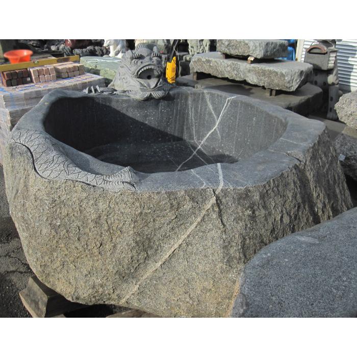 御影石 彫刻 龍 巨石 風呂 露天 石風呂 希少 天然 竜 動物 大きい 大型
