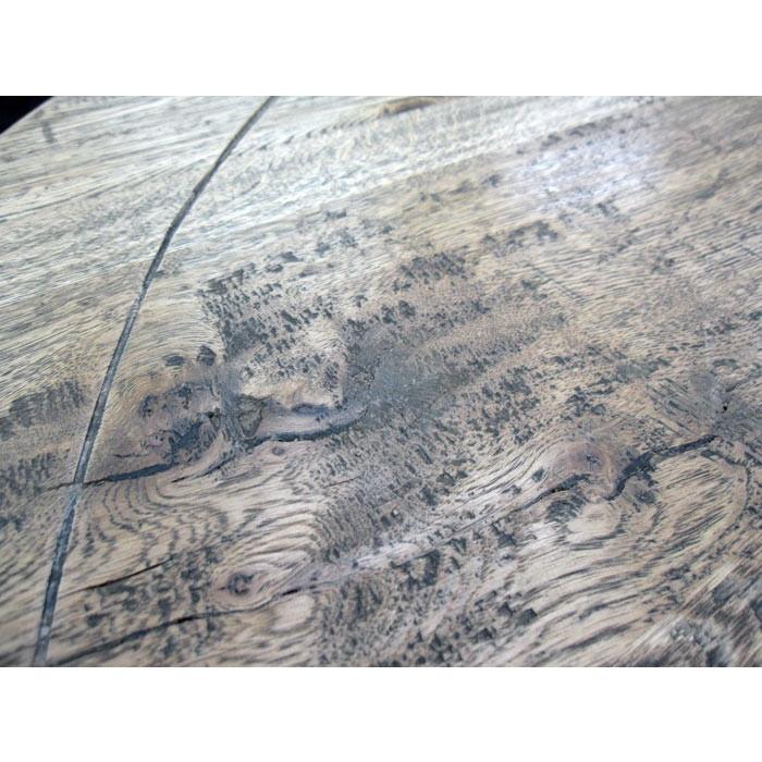 天然木 ダイニングテーブル 直径約129cm 脚:アイアン製 天然木 ダイニングテーブル 直径約129cm 脚:アイアン製