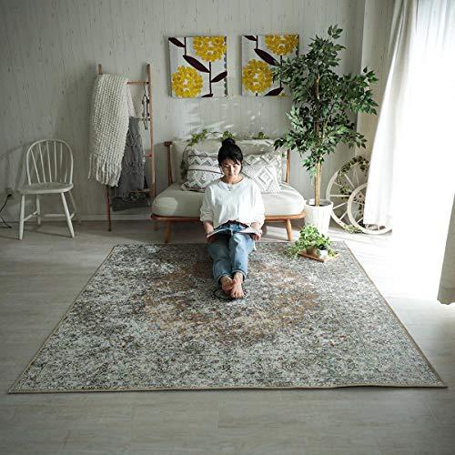 グラムスタイル ペルシャ絨毯風 ラグ カーペット 洗える 1.5畳 130