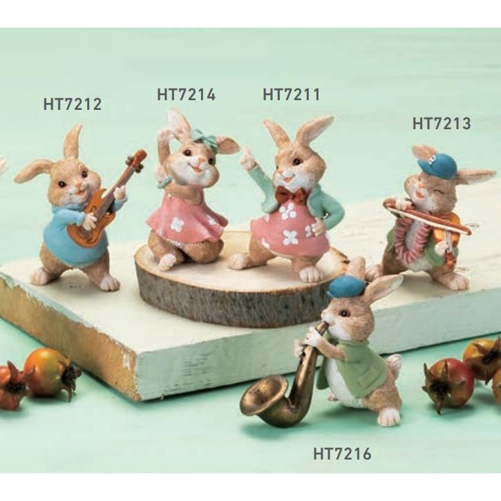 かわいいオーナメント うさぎのカーニバル ウサギの置物 〜H2O HT7211