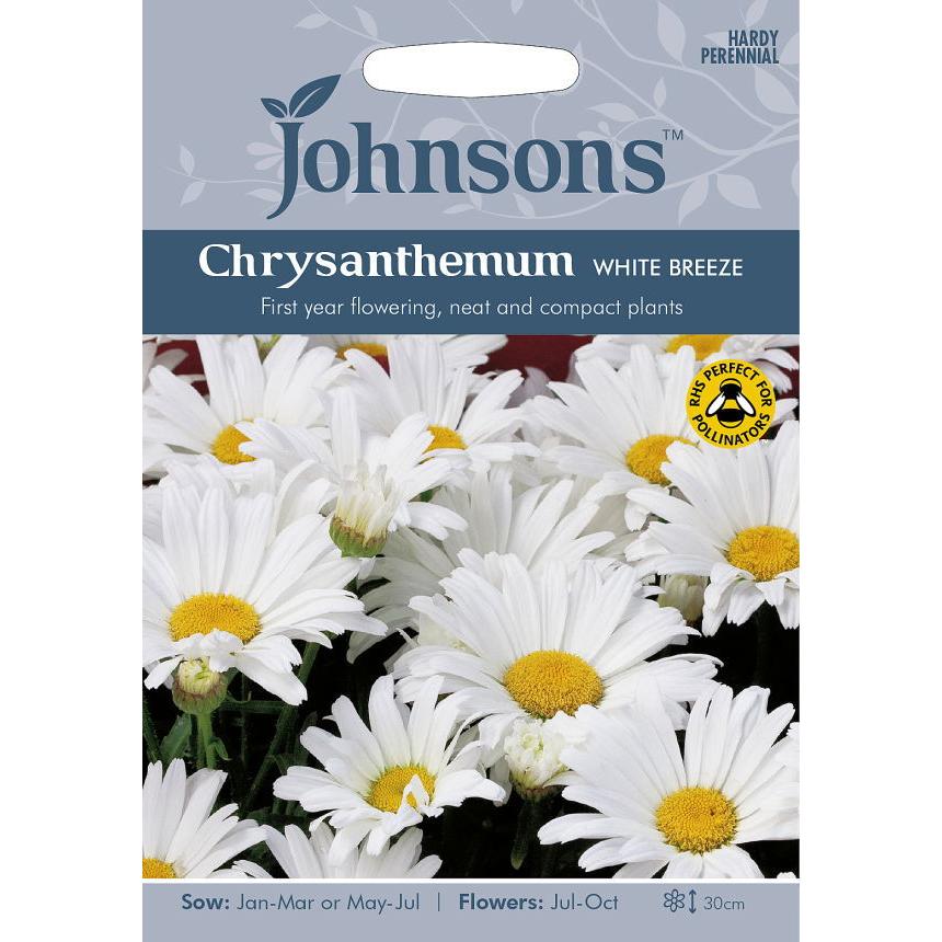 【種子】Johnsons Seeds Chrysanthemum White Breeze クリサンセマム・ホワイト・ブリーズ ジ
