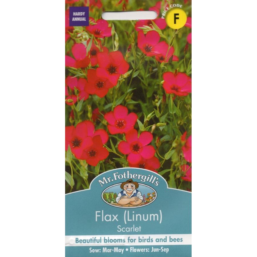 【種子】Mr.Fothergill's Seeds Flax(Linum) Scarlet フラックス(リナム) スカーレット ミスター・フォザーギルズシード｜gardeningivy