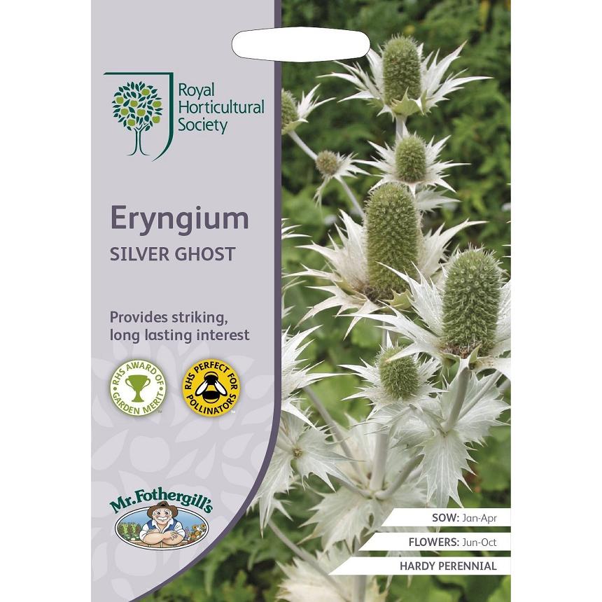 【種子】Mr.Fothergill's Seeds Royal Horticultural Society Eryngium SILVER GHOST RHS エリンジューム シルバー・ゴースト ミスター・フォザーギルズシード｜gardeningivy