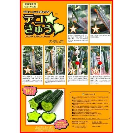 デコレーションきゅうり デコきゅう 星とハートの2本セット