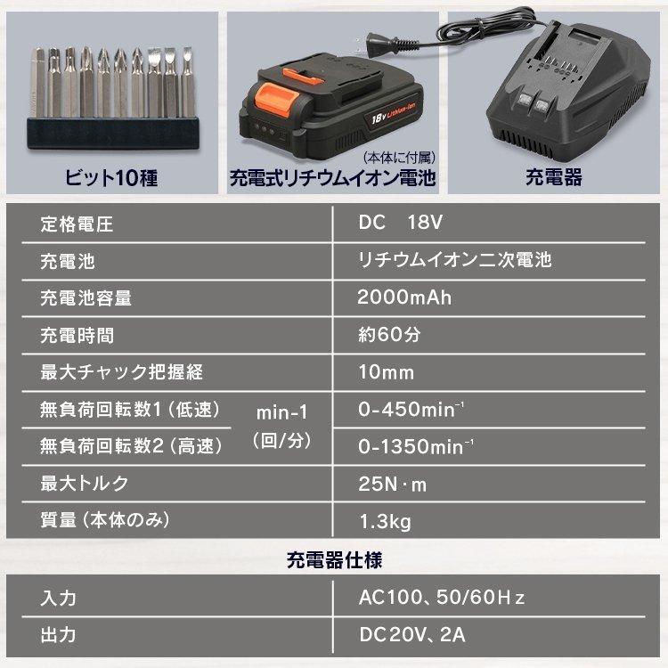 IRIS OHYAMA 電動ドライバー ドリルドライバ バッテリー2個 IRIS OHYAMA 電動ドライバー ドリルドライバ バッテリー2個