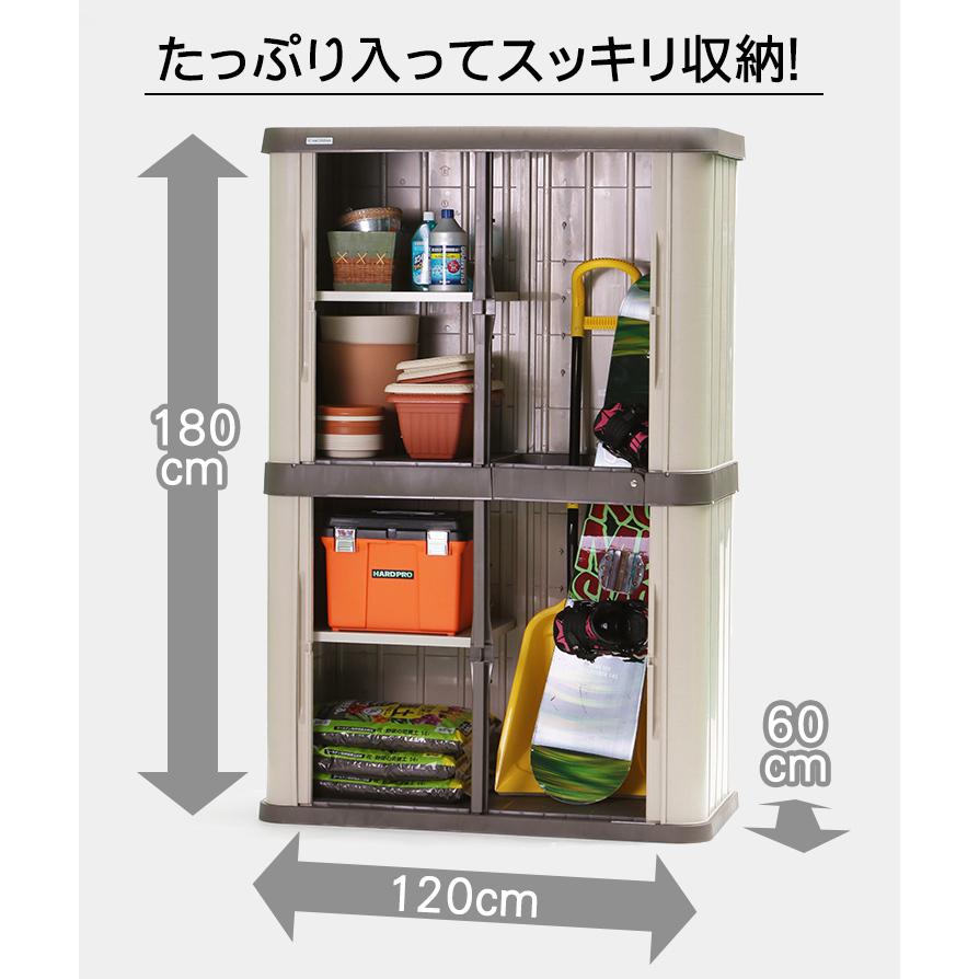 物置 屋外 大型 安い おしゃれ 倉庫 DIY 組み立て ロッカー ホームロッカー 収納庫 両開き スリム 屋外物置 アイリスオーヤマ HL-1800Fの画像