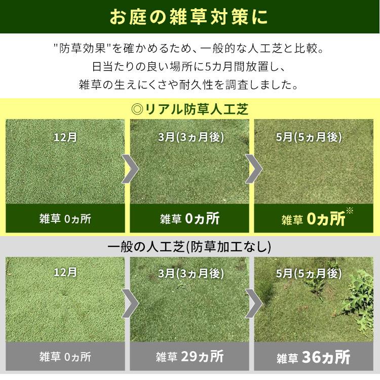 人工芝 1ｍ ロール 庭 安い 10m 防草 防草人工芝 芝生 DIY お庭 ベランダ 雑草対策 国産 アイリスオーヤマ 芝丈30mm 1m×10m RP-30110 U字釘24本付｜gardenliving-y｜03