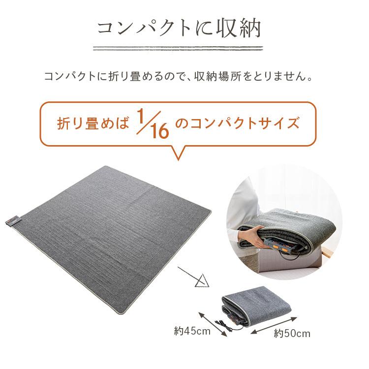 TEKNOS（テクノス） ホットカーペット 2畳 本体 ラグ セット 176×176