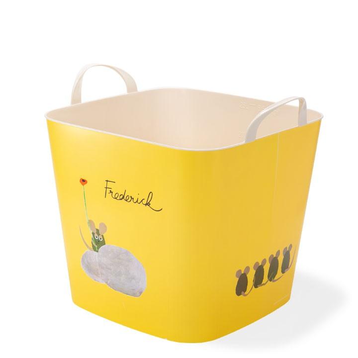 四角いやわらか収納バケツ stacksto, baquet M フレデリック イエロー