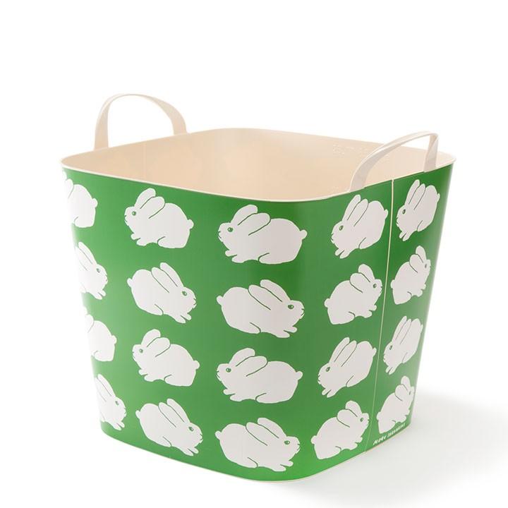 四角いやわらか収納バケツ stacksto, baquet MOGU TAKAHASHI Green