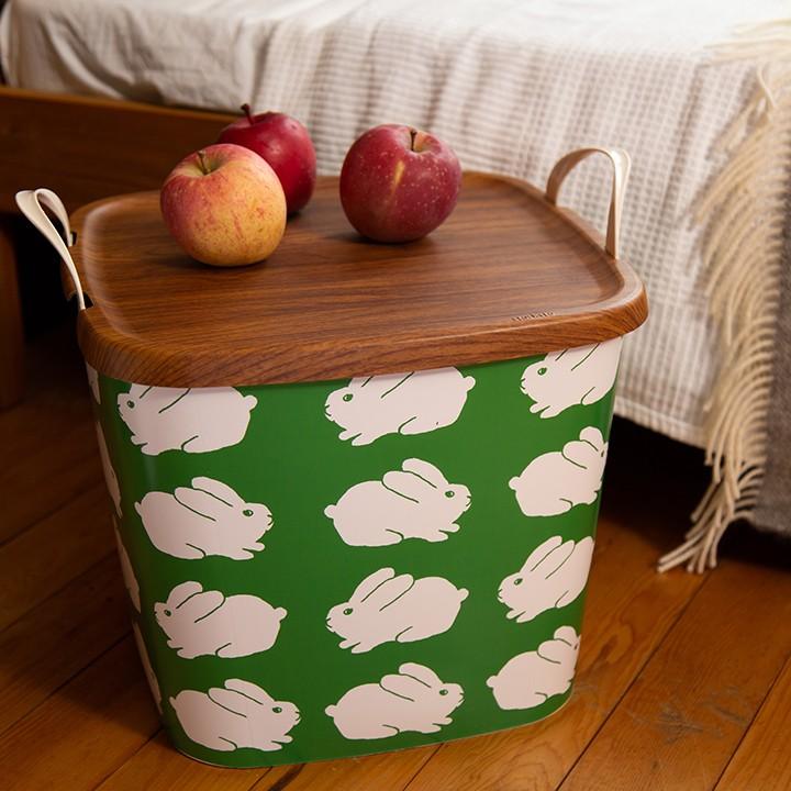四角いやわらか収納バケツ stacksto, baquet MOGU TAKAHASHI Green