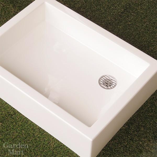 MELS スクエアパン カラー：ホワイト前澤化成工業 立水栓・水栓柱用水
