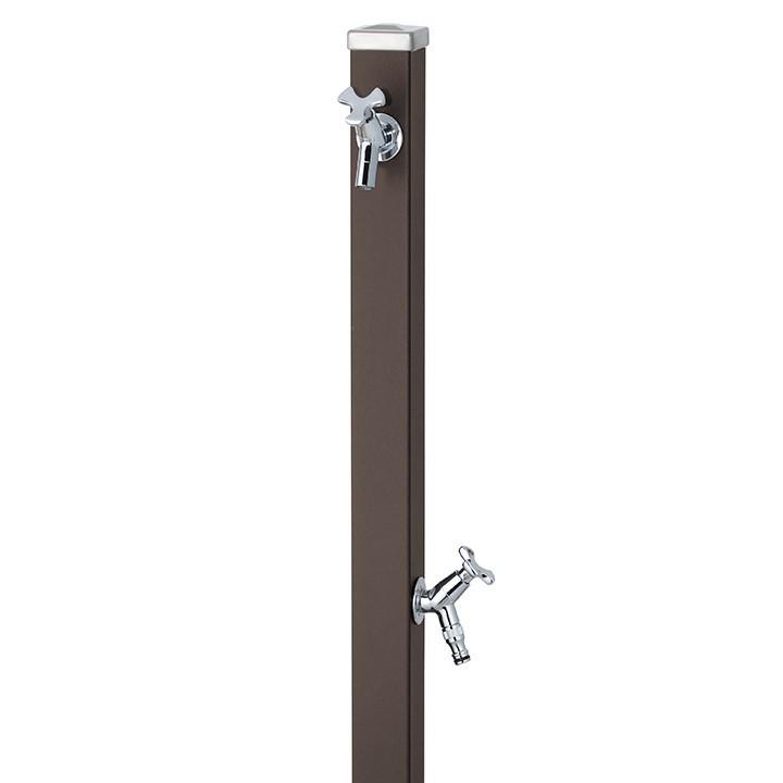 ユニット立水栓 スプレスタンド60角(マットブラウン)＋蛇口(シルバー)2個セット 左右仕様 -UNISON ユニソン-（メーカー直送・代金引換不可）