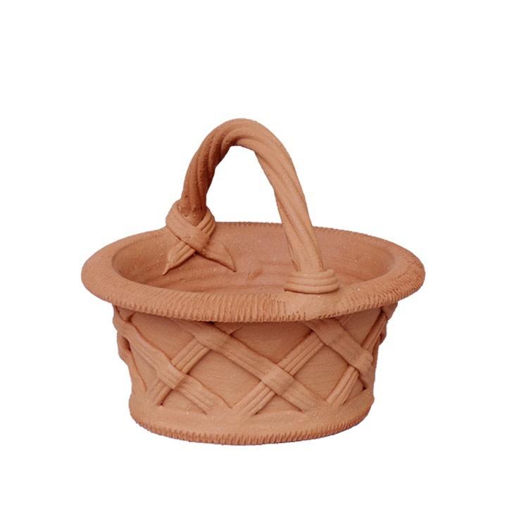 ウィッチフォード 植木鉢 バスケットシリーズ シャローオーバル ウィズ ワンハンドル Sサイズ Whichford Pottery  :wf-1382:ガーデンマート !店 通販 