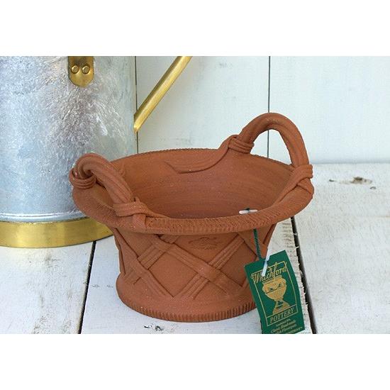 ウィッチフォード 植木鉢 ハンドル付きバスケット 直径21cmサイズ Whichford Pottery ウィッチフォード ハンドル付きバスケット Whichford Pottery