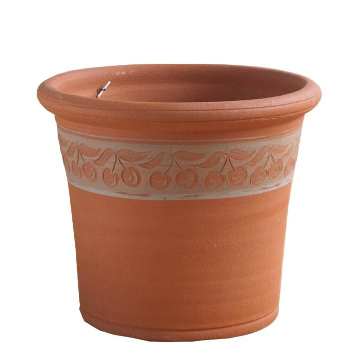 Whichford Pottery ウィッチフォード植木鉢 &ポットフィート ウィッチフォード 植木鉢 ダンシング チェリーズ ポット 直径32cm