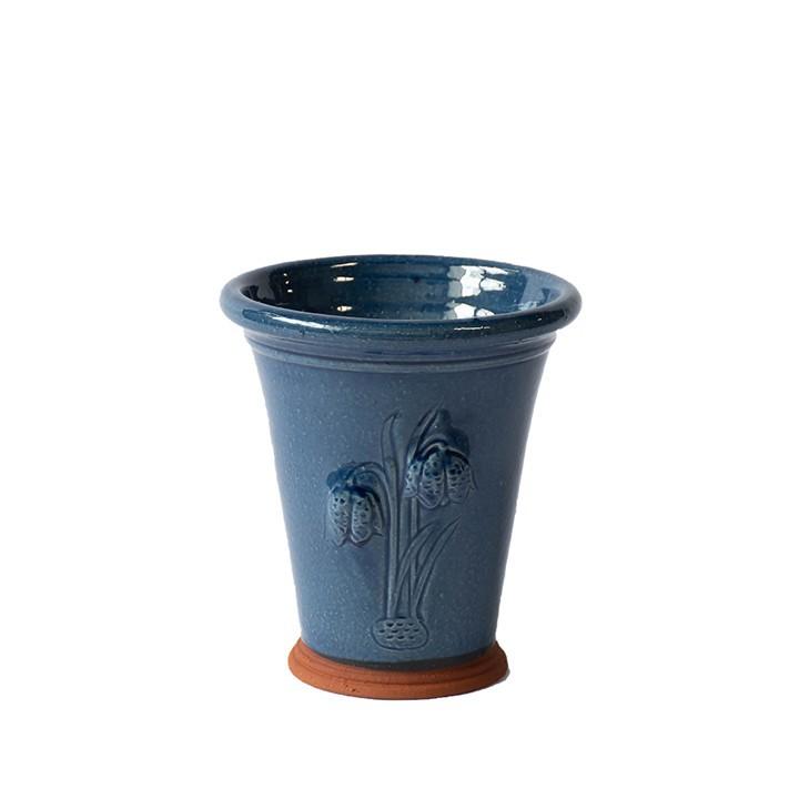 ウィッチフォード 植木鉢 グレイズド フリチラリアポット 直径15cmサイズ ブルー Whichford Pottery